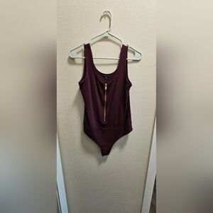 Burgundy bodysuit